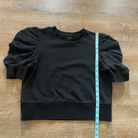 Soldout.nyc Organic Cotton Puff Sleeve Sweatshirt | Black | Womens Medium - Picture 11 of 15